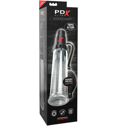 Masturbador Vibrante Suck-N-Pump Stroker con Bomba de Succión