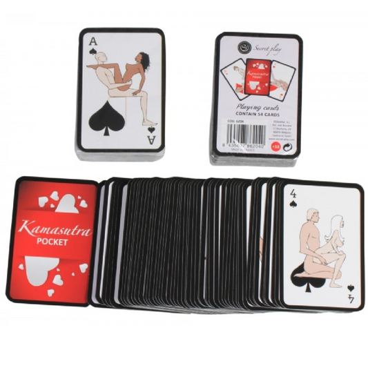 SECRETPLAY Cartas de Jogo Kamasutra de Bolso, um baralho ilustrado para casais explorarem novas posições.