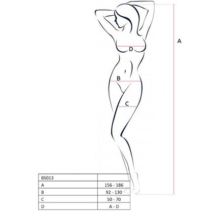 PASIÓN - BODYSTOCK MUJER BS013 NEGRO TALLA ÚNICA