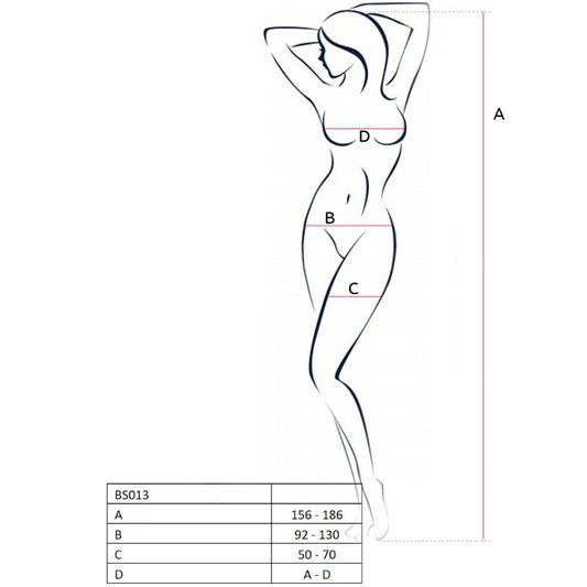PASIÓN - BODYSTOCK MUJER BS013 BLANCO TALLA ÚNICA