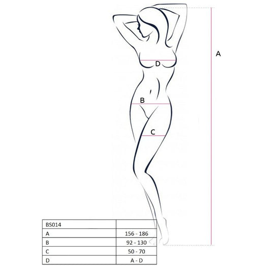 PASIÓN - BODYSTOCK MUJER BS014 BLANCO TALLA ÚNICA