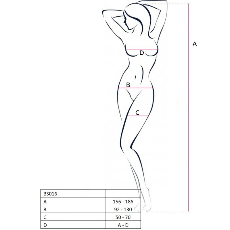 PASIÓN - BODYSTOCK MUJER BS016 BLANCO TALLA ÚNICA
