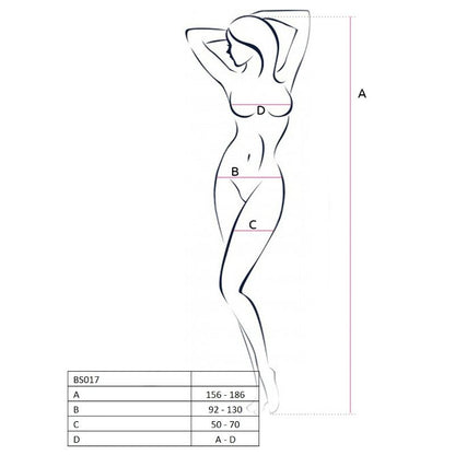 PASIÓN - BODYSTOCK MUJER BS017 BLANCO TALLA ÚNICA