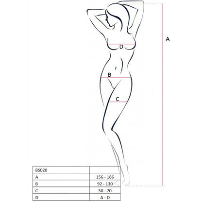 PASIÓN - BODYSTOCK MUJER BS020 BLANCO TALLA ÚNICA