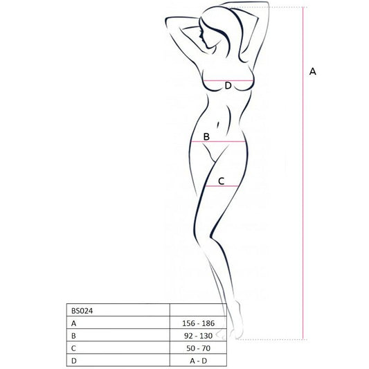 PASIÓN - BODYSTOCK MUJER BS024 BLANCO TALLA ÚNICA