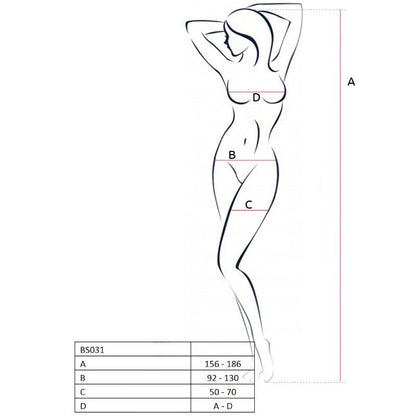 PASIÓN - BODYSTOCK MUJER BS031 BLANCO TALLA ÚNICA