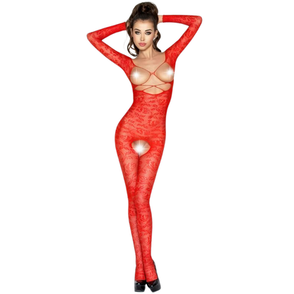 PASIÓN - BODYSTOCK MUJER BS031 ROJO TALLA ÚNICA