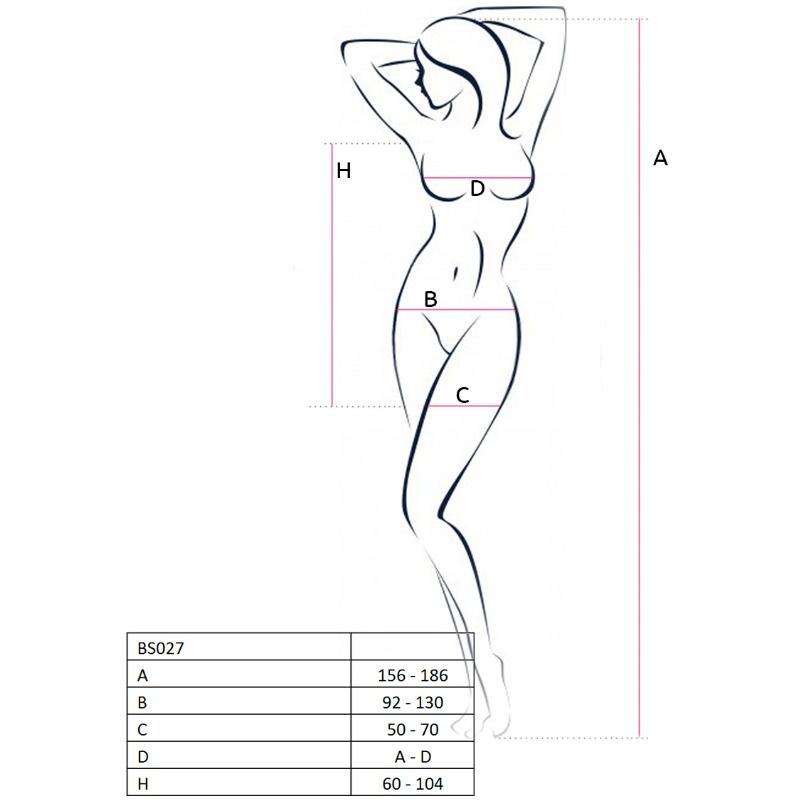 PASIÓN - VESTIDO ESTILO BODYSTOCKING NEGRO BS027 PARA MUJER TALLA ÚNICA