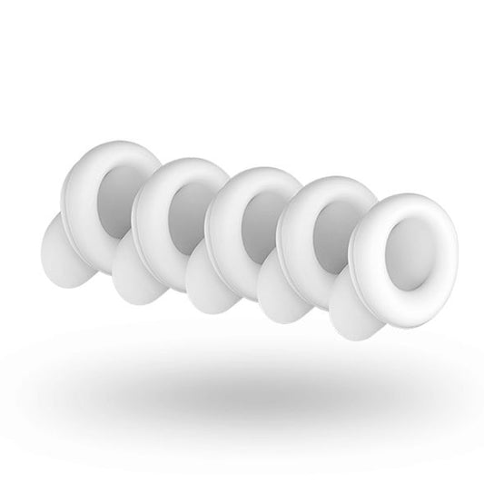 Kit de 5 coberturas de reposição SATISFYER para o vibrador Satisfyer 2, mostrando o material suave e a embalagem.