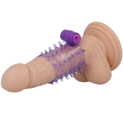 Anel vibrador para pénis Casual Love Lilás, com detalhes da textura e características vibratórias.