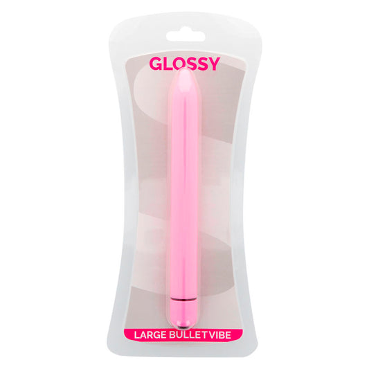 Vibrador GLOSSY SLIM Rosa Slim de 1 Velocidade para prazer discreto e eficaz.