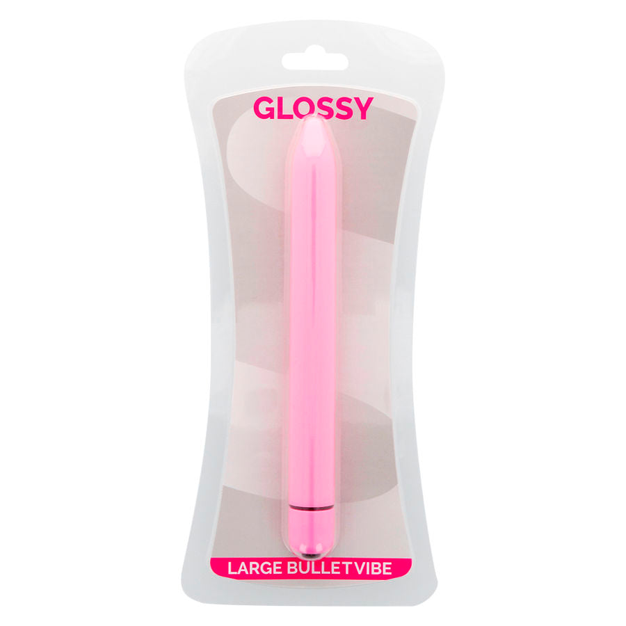 Vibrador GLOSSY SLIM Rosa Slim de 1 Velocidade para prazer discreto e eficaz.