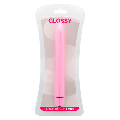 Vibrador GLOSSY SLIM Rosa Slim de 1 Velocidade para prazer discreto e eficaz.