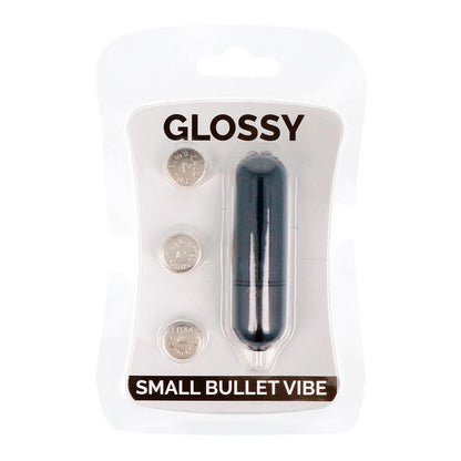 Bala vibratória mini GLOSSY preta, compacta e discreta para estimulação