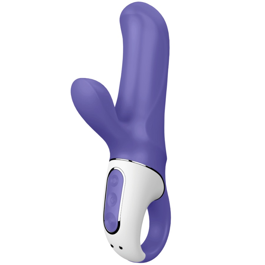 Imagem do Satisfyer Vibe Magic Bunny, um vibrador com coelho para estimulação dupla, em silicone suave.