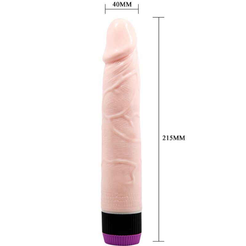 Close-up do BAILE Vibrador Realístico Adour Club 21.5 cm mostrando a sua textura e design realistas.