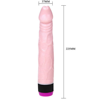 Close-up of the BAILE Vibrador Realístico Adour Club 22.5 cm, showing its realistic details and soft texture.
