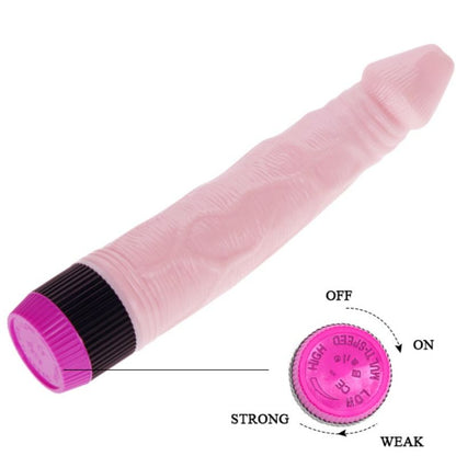 Close-up of the BAILE Vibrador Realístico Adour Club 22.5 cm, showing its realistic details and soft texture.