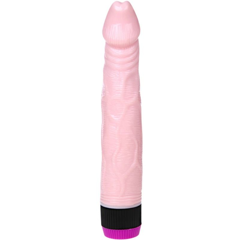 Close-up of the BAILE Vibrador Realístico Adour Club 22.5 cm, showing its realistic details and soft texture.