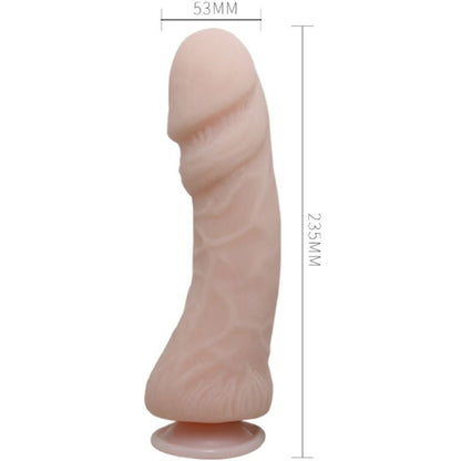 Close-up do BAILE Dildo Realista Pênis Grande 23.5 cm com Ventosa Ultraforte, mostrando sua textura realista e cor da carne.