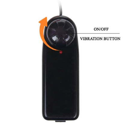 Close-up of the BAILE Vibrador Realista 26cm with Remote Control showing its realistic texture and suction cup base.