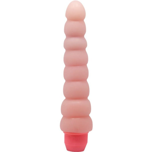 Close-up do Vibrador Anal BAILE Flexi Vibe Sensual Spine 19 cm, mostrando as ondulações e a textura suave.
