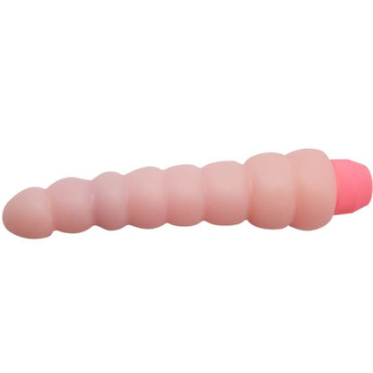 Close-up do Vibrador Anal BAILE Flexi Vibe Sensual Spine 19 cm, mostrando as ondulações e a textura suave.