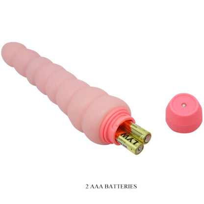 Close-up do Vibrador Anal BAILE Flexi Vibe Sensual Spine 19 cm, mostrando as ondulações e a textura suave.