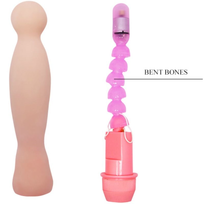 Close-up of the BAILE Vibrador de Coluna Sensual Flexi Vibe 22 cm showing its flexible design and texture.