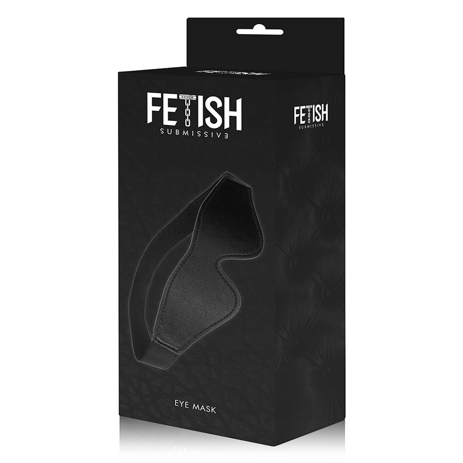 Máscara Fetish Submissive de couro vegano com forro de neoprene, para jogos BDSM.