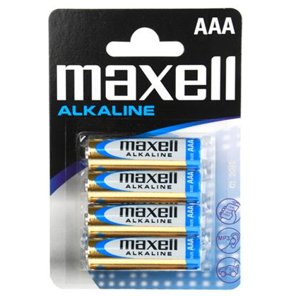 Pack de 4 pilhas AAA MAXELL, ideal para dispositivos eletrónicos e sex toys