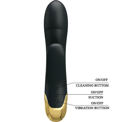 Close-up do PRETTY LOVE Vibrador e Estimulador de Sucção Smart Naughty Play mostrando seu design elegante e textura de silicone.
