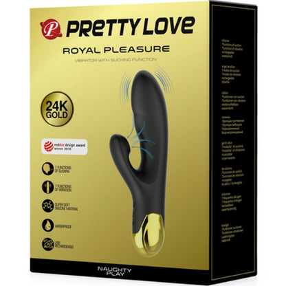 Close-up do PRETTY LOVE Vibrador e Estimulador de Sucção Smart Naughty Play mostrando seu design elegante e textura de silicone.