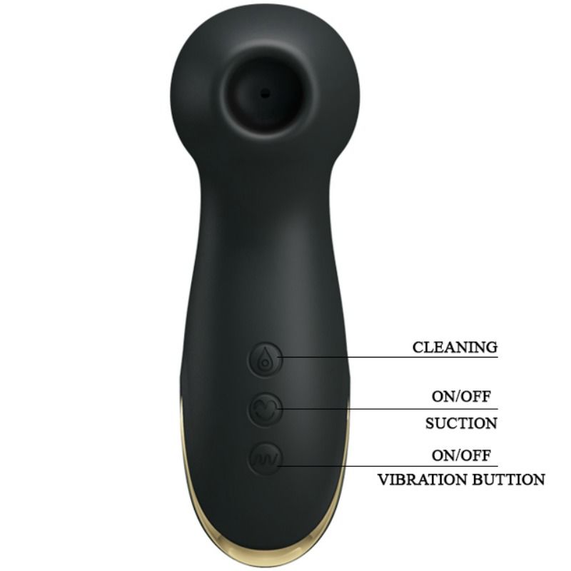 Vibrador e estimulador clitoriano PRETTY LOVE Smart Hammer com funções de vibração e sucção.