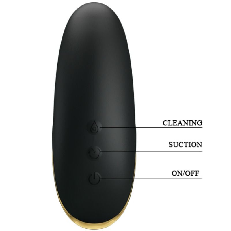 PRETTY LOVE Estimulador de Sucção Smart Otis em preto e dourado