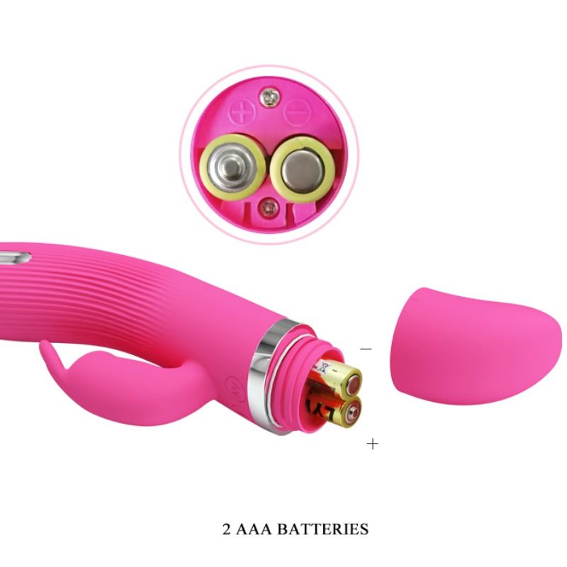 Vibrador Coelho PRETTY LOVE Ingram com eletrochoque e 7 funções de vibração, feito de silicone macio.