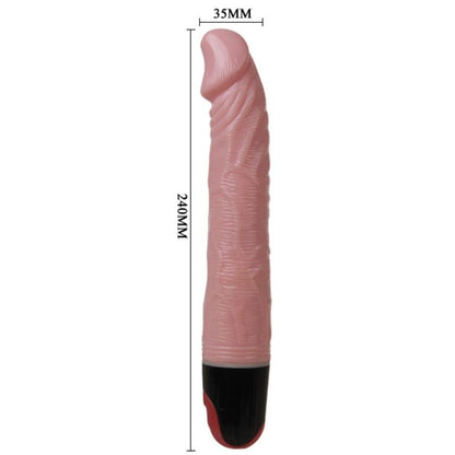 Vibrador BAILE Realista Multivelocidade com textura venosa e cor natural para estimulação íntima.