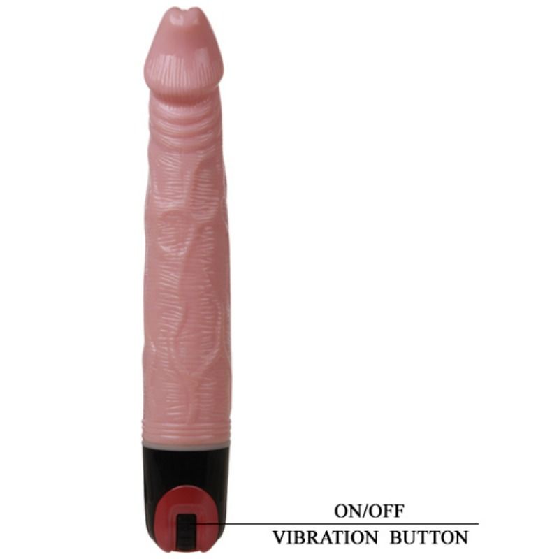 Vibrador BAILE Realista Multivelocidade com textura venosa e cor natural para estimulação íntima.