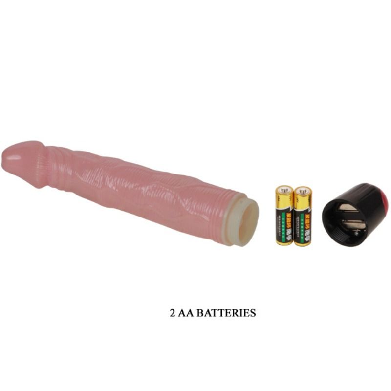 Vibrador BAILE Realista Multivelocidade com textura venosa e cor natural para estimulação íntima.