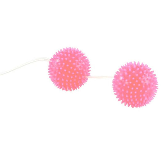 Bolas vaginais texturadas rosa BAILE 3.6 CM para fortalecimento do assoalho pélvico.