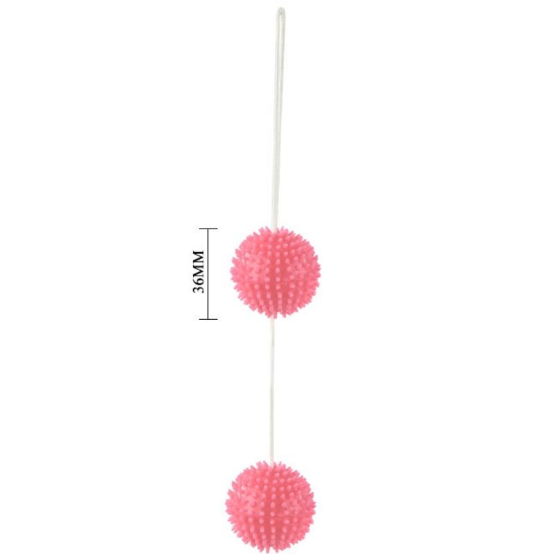 Bolas vaginais texturadas rosa BAILE 3.6 CM para fortalecimento do assoalho pélvico.