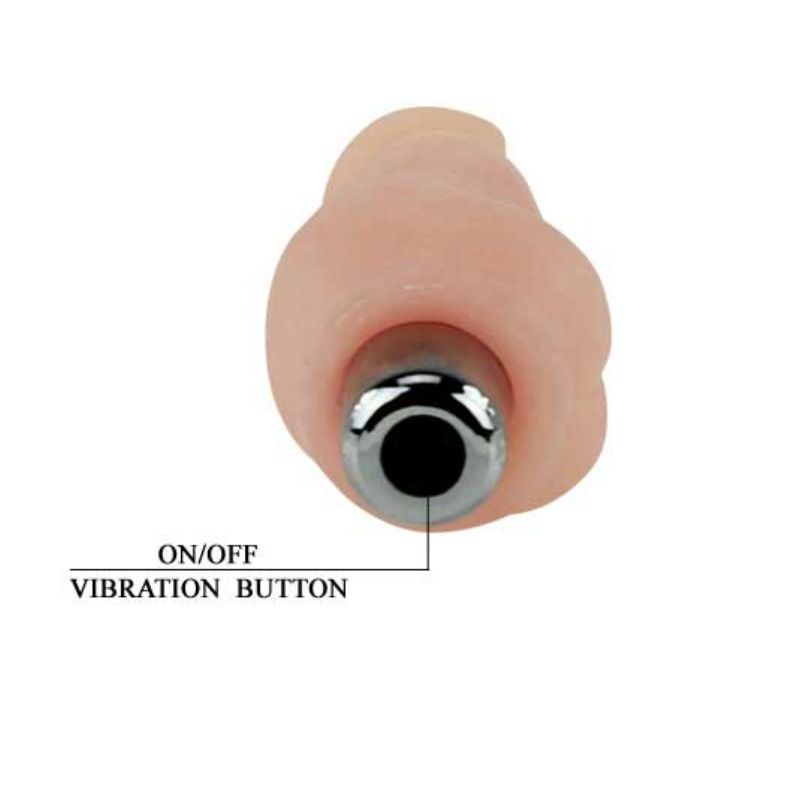 Close-up of the BAILE Vibrador Super Mini Mavouvin showing its design and realistic texture.