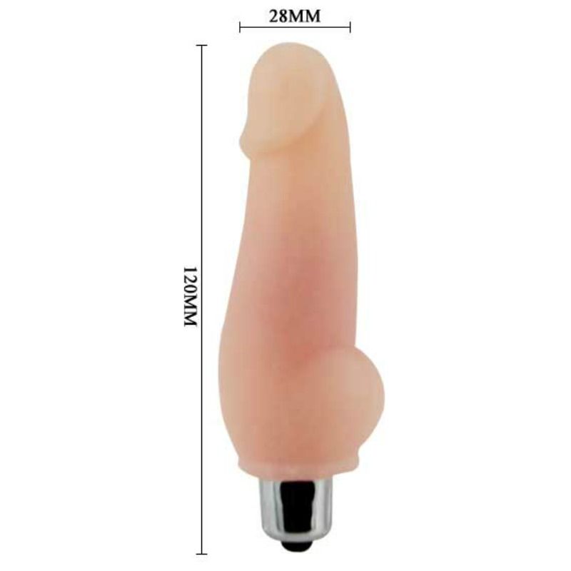 Close-up of the BAILE Vibrador Super Mini Mavouvin showing its design and realistic texture.