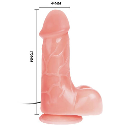 Vibrador realista BAILE Barbara 22cm com ventosa e vibração multi-velocidade