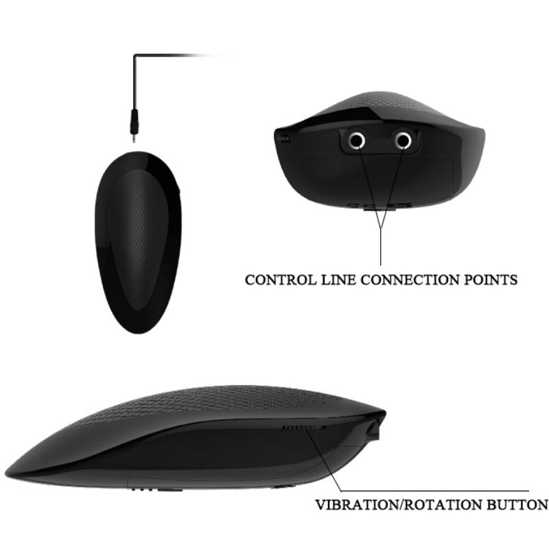 Vibrador realista BAILE Oliver com função de rotação e ventosa, mostrando detalhes da textura e forma.