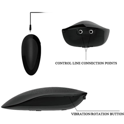 Vibrador realista BAILE Oliver com função de rotação e ventosa, mostrando detalhes da textura e forma.