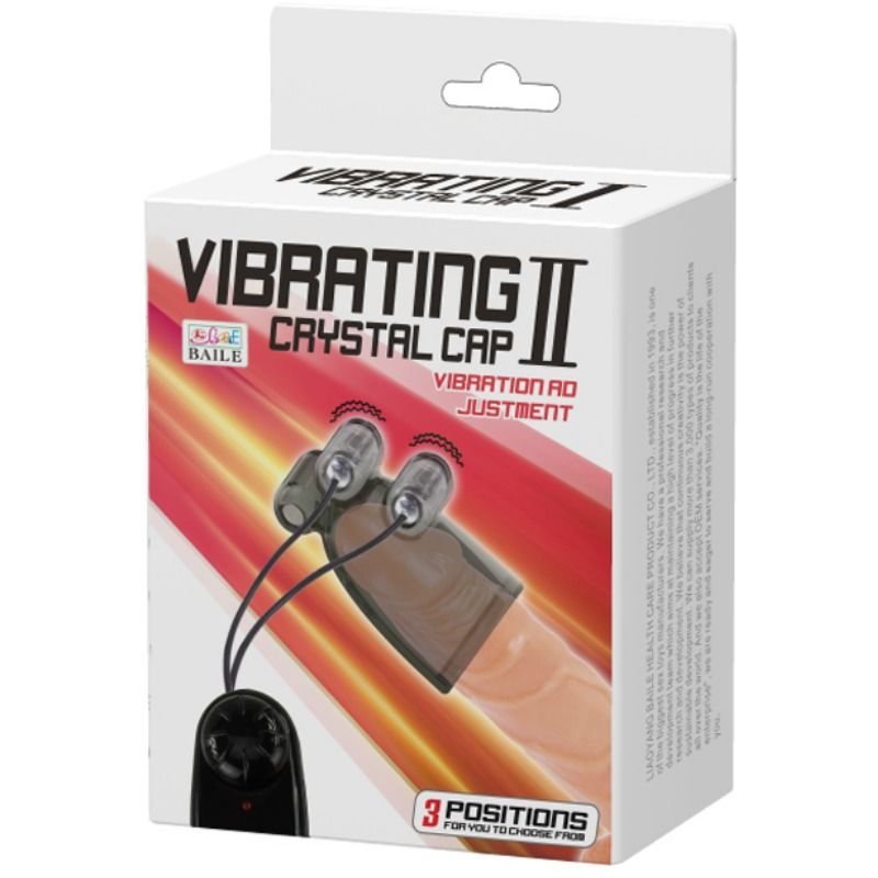 Detalhe da Manga Vibratória BAILE para Pénis com Dupla Estimulação, mostrando as balas vibratórias.
