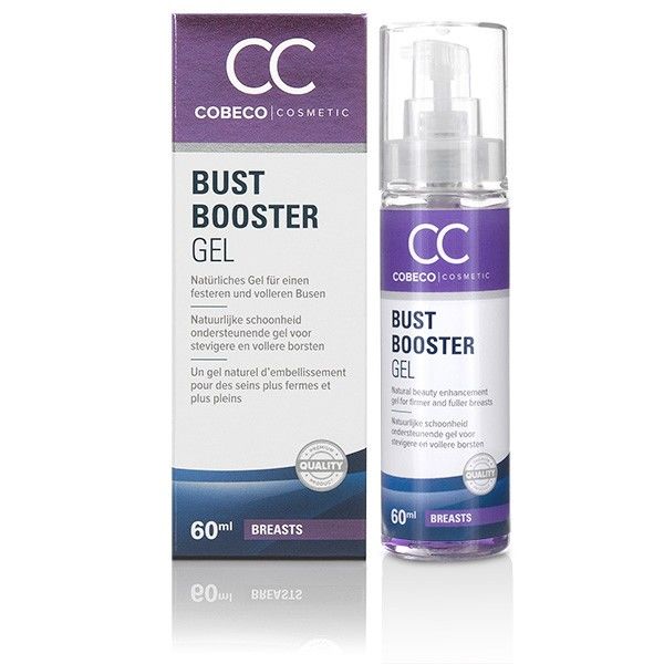 COBEBE Gel Potenciador de Busto Firmador e Reafirmante 60ML, mostrando o frasco e a textura do gel.