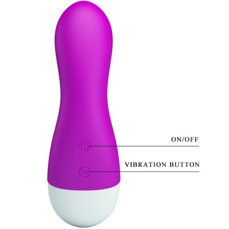 Vibrador PRETTY LOVE Ian G-Spot de silicone com design ergonómico e 30 velocidades.
