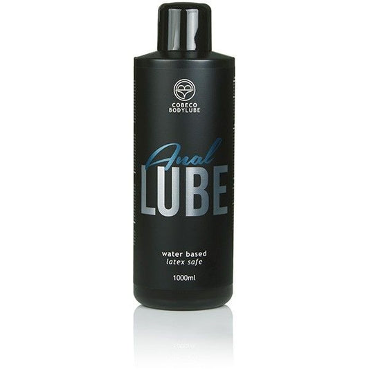 Garrafa de COBECO Anal Lube Water Based 1000ml para conforto anal